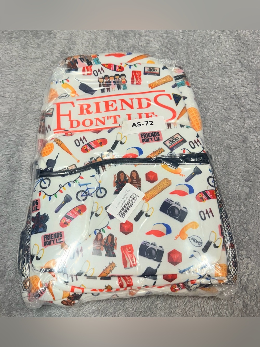 Stranger Things Multicolor 'Friends Don't Lie' Icon Mini Backpack